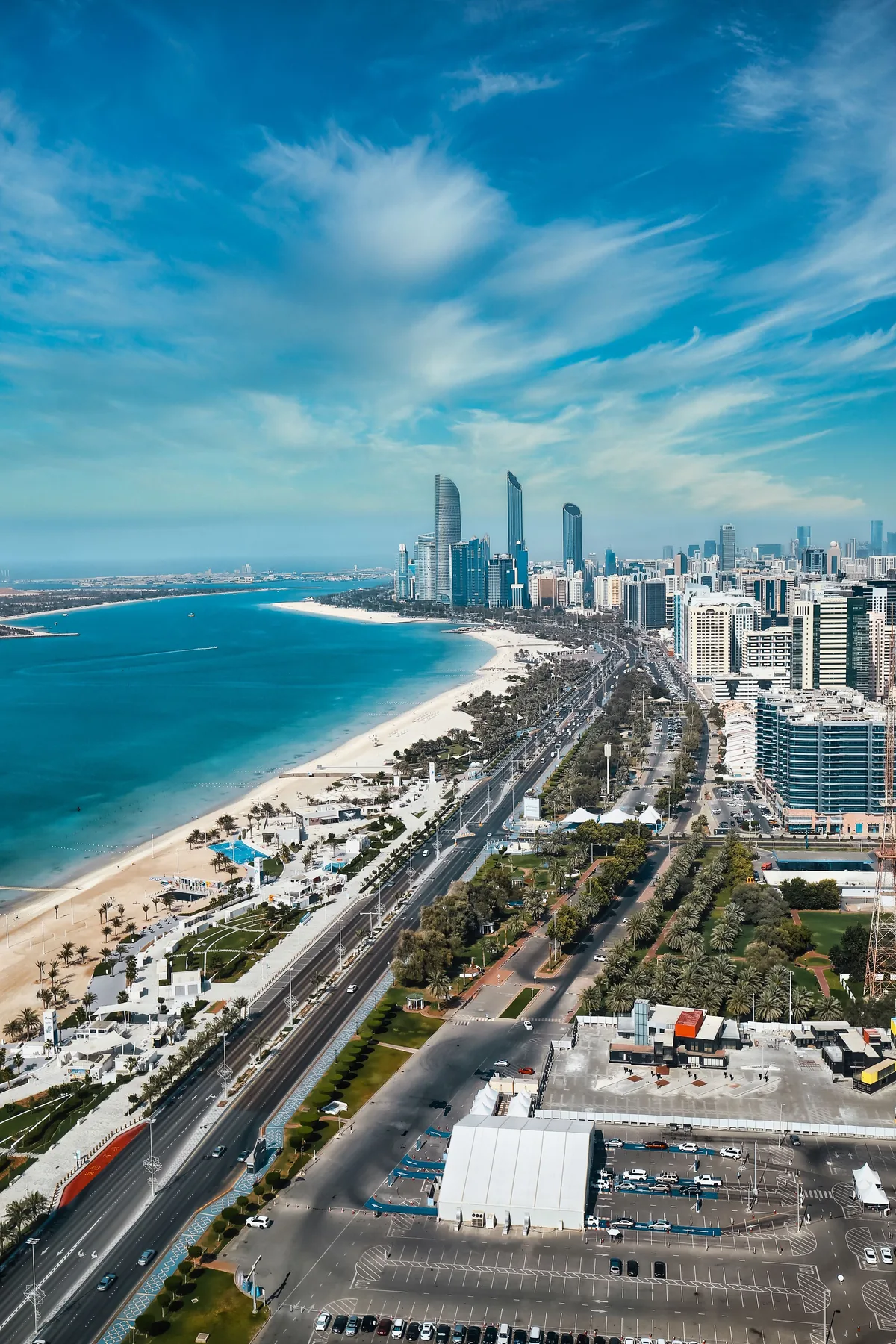 Abu Dhabi's waterfront and urban landscape